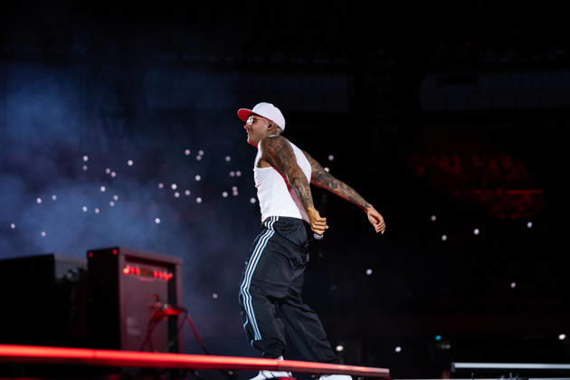 June 27, 2026, Naples, Italy: Emanuele Palumbo aka Geolier, performs live on stage at Diego Armando Maradona Stadium during the Geolier STADI 2026 Tour. Naples Italy  - ZUMAs197 20260627_aaa_s197_193 Copyright: xAndreaxGulx