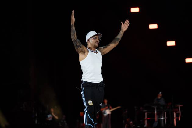 June 27, 2026, Naples, Italy: Emanuele Palumbo aka Geolier, performs live on stage at Diego Armando Maradona Stadium during the Geolier STADI 2026 Tour. Naples Italy - ZUMAs197 20260627_aaa_s197_164 Copyright: xAndreaxGulx