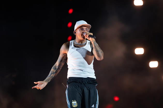 June 27, 2026, Naples, Italy: Emanuele Palumbo aka Geolier, performs live on stage at Diego Armando Maradona Stadium during the Geolier STADI 2026 Tour. Naples Italy - ZUMAs197 20260627_aaa_s197_171 Copyright: xAndreaxGulx
