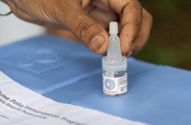 June 28, 2026: A vial of oral polio vaccine (OPV) during a immunization campaign, in Guwahati, India on 28 June 2026. - ZUMAt232 20260628_zip_t232_002 Copyright: xDavidxTalukdarx