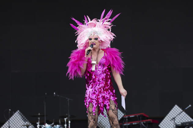 Olivia Jones beim Rainbow Festival am Fühlinger See. Köln, 27.06.2026
