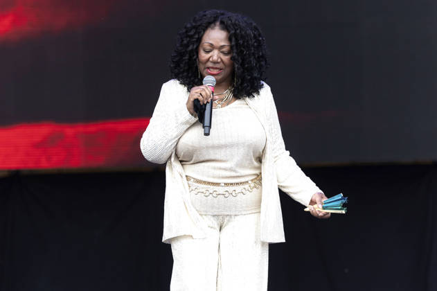 Liz Mitchell von Boney M. live beim Rainbow Festival am Fühlinger See. Köln, 27.06.2026