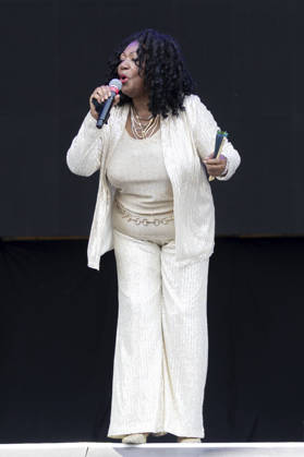 Liz Mitchell von Boney M. live beim Rainbow Festival am Fühlinger See. Köln, 27.06.2026