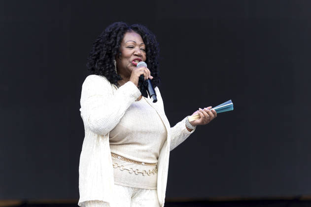 Liz Mitchell von Boney M. live beim Rainbow Festival am Fühlinger See. Köln, 27.06.2026