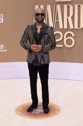 Travis Malloy arrives on the red carpet for 26th annual BET Awards live telecast at the Peacock Theater in Los Angeles on Sunday, June 28, 2026. The BET Awards honors Black entertainers and other people of color in music, film, sports and philanthropy.  LAP20260628122 GREGxGRUDT