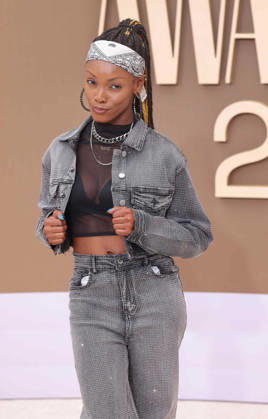 Tia Parchman arrives on the red carpet for 26th annual BET Awards live telecast at the Peacock Theater in Los Angeles on Sunday, June 28, 2026. The BET Awards honors Black entertainers and other people of color in music, film, sports and philanthropy.  LAP20260628129 GREGxGRUDT
