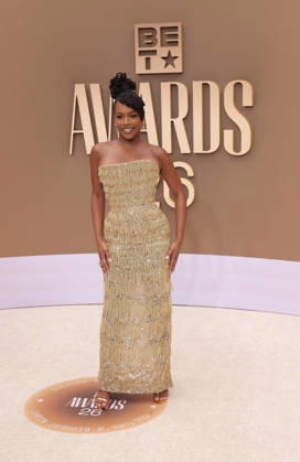 Chanelle Graham arrives on the red carpet for 26th annual BET Awards live telecast at the Peacock Theater in Los Angeles on Sunday, June 28, 2026. The BET Awards honors Black entertainers and other people of color in music, film, sports and philanthropy.  LAP20260628163 GREGxGRUDT