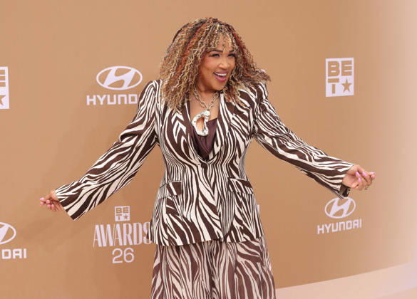 Kym Whitley arrives on the red carpet for 26th annual BET Awards live telecast at the Peacock Theater in Los Angeles on Sunday, June 28, 2026. The BET Awards honors Black entertainers and other people of color in music, film, sports and philanthropy.  LAP20260628188 GREGxGRUDT