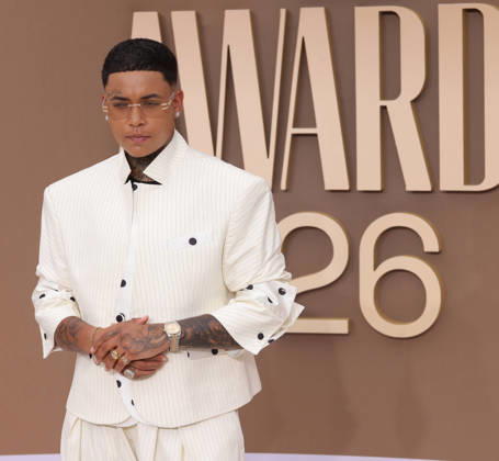 Kwn arrives on the red carpet for 26th annual BET Awards live telecast at the Peacock Theater in Los Angeles on Sunday, June 28, 2026. The BET Awards honors Black entertainers and other people of color in music, film, sports and philanthropy.  LAP20260628253 GREGxGRUDT