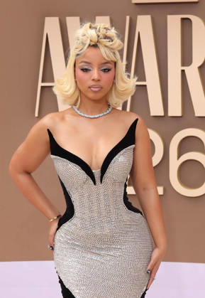 Chlöe Bailey arrives on the red carpet for 26th annual BET Awards live telecast at the Peacock Theater in Los Angeles on Sunday, June 28, 2026. The BET Awards honors Black entertainers and other people of color in music, film, sports and philanthropy.  LAP20260628296 GREGxGRUDT