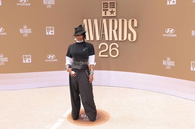 Janet Jackson arrives on the red carpet for 26th annual BET Awards live telecast at the Peacock Theater in Los Angeles on Sunday, June 28, 2026. The BET Awards honors Black entertainers and other people of color in music, film, sports and philanthropy.  LAP20260628337 GREGxGRUDT