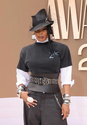 Janet Jackson arrives on the red carpet for 26th annual BET Awards live telecast at the Peacock Theater in Los Angeles on Sunday, June 28, 2026. The BET Awards honors Black entertainers and other people of color in music, film, sports and philanthropy.  LAP20260628343 GREGxGRUDT