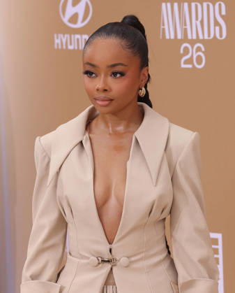 Skai Jackson arrives on the red carpet for 26th annual BET Awards live telecast at the Peacock Theater in Los Angeles on Sunday, June 28, 2026. The BET Awards honors Black entertainers and other people of color in music, film, sports and philanthropy.  LAP20260628374 GREGxGRUDT