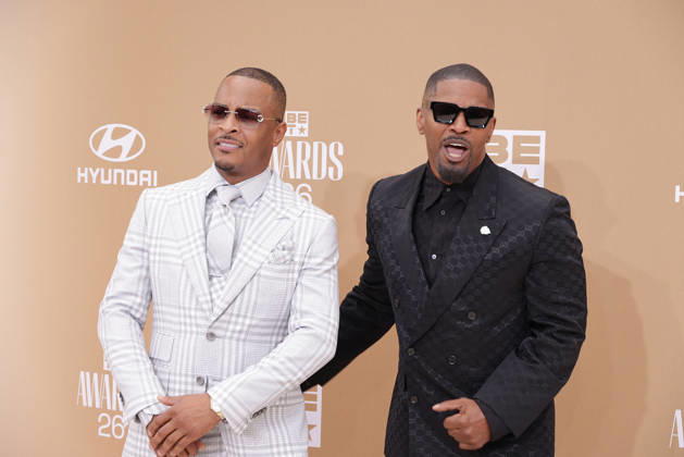 BET Awards 2026 - Red Carpet T.I., Jamie Foxx attend the 2026 BET Awards at Peacock Theater on June 28, 2026 in Los Angeles, California. Los Angeles California United States Copyright: xCraSH imageSPACEx