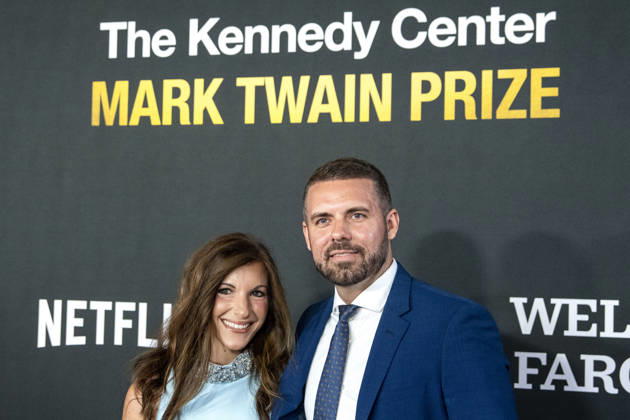 Lauren Diamantas and U.S. FDA Acting Commissioner of Food and Drugs Kyle Diamantas arrive on the red carpet before the 27th Mark Twain Prize for American Humor Award at the Kennedy Center for the Performing Arts in Washington DC on Sunday, June 28, 2026.  WAP20260628317 BONNIExCASH