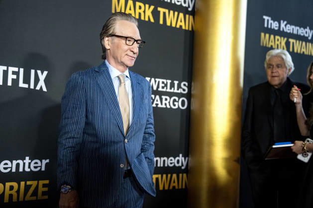 Jay Leno looks on as Bill Maher arrives on the red carpet before the 27th Mark Twain Prize for American Humor Award at the Kennedy Center for the Performing Arts in Washington DC on Sunday, June 28, 2026. WAP20260628333 BONNIExCASH