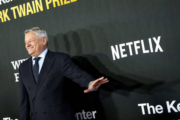 Ted Sarandos arrives on the red carpet before the 27th Mark Twain Prize for American Humor Award at the Kennedy Center for the Performing Arts in Washington DC on Sunday, June 28, 2026.  WAP20260628357 BONNIExCASH