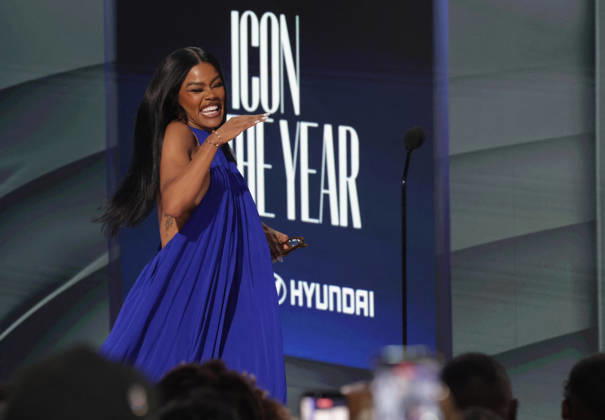 2026 BET Awards - Show Teyana Taylor accepts the Icon of the Year award onstage during the 2026 BET Awards at Peacock Theater on June 28, 2026 in Los Angeles, California. Los Angeles Peacock Theater California United States Copyright: xCraSH imageSPACEx