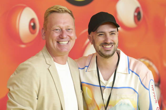 Jens Knossala und Dominik Porschen bei der Premiere des Animationsfilms Minions & Monster Minions & Monsters im Mathäser Filmpalast. München, 28.06.2026