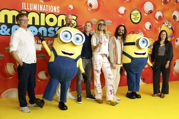 Christoph Gröner, Kalle Friz, Michael Kampf, Bill Kaulitz, Tom Kaulitz und Julia Weigl bei der Premiere des Animationsfilms Minions & Monster Minions & Monsters im Mathäser Filmpalast . München, 28.06.2026