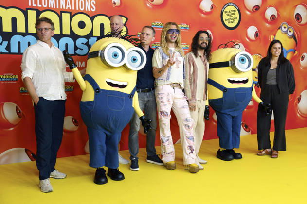 Christoph Gröner, Kalle Friz, Michael Kampf, Bill Kaulitz, Tom Kaulitz und Julia Weigl bei der Premiere des Animationsfilms Minions & Monster Minions & Monsters im Mathäser Filmpalast . München, 28.06.2026