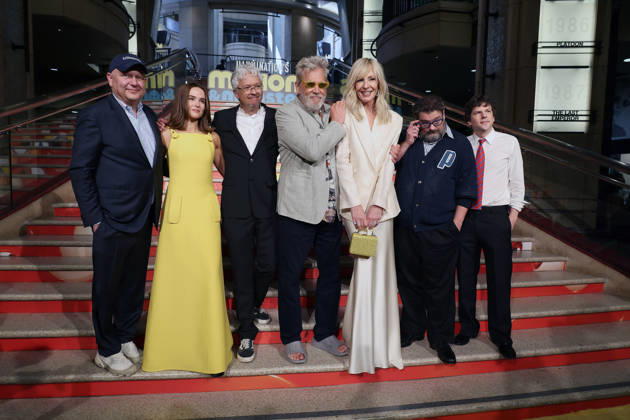 June 28, 2026, Los Angeles, California, USA: Chris Meledandri, Zoey Deutch, Pierre Coffin, Jeff Bridges, Allison Janney, Bobby Moynihan, Jesse Eisenberg at the premiere of Minions & Monsters at The Dolby Theatre. Los Angeles USA - ZUMAg107 20260628_zep_g107_043 Copyright: xNinaxPrommerx