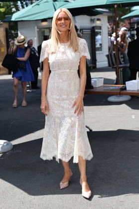 . 29 06 2026. London, United Kingdom. Tess Daly arriving on the opening day of the Wimbledon Tennis Championships in London.  xStephenxLockx xi-Imagesx IIM-26863-0006