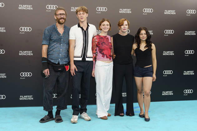 Gast, Tristan Lopez, Carla Huttermann, Birgit Minichmayr und Nanon Esja Wendel bei der Premiere des Kinofilms Everytime auf dem 43. Filmfest München 2026 in der Hochschule für Fernsehen und Film. München, 28.06.2026