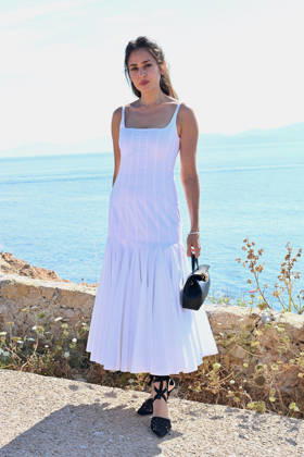 Le Bonheur By Jacquemus Photocall FC Lamia Lagha attends the Le Bonheur By Jacquemus photocall at Phare de la Pietra, Corsica on June 29, 2026 in L Ile-Rousse, France.. Photo by Franck Castel ABACAPRESS.COM Corsica France  Copyright: xCastelxFranck ABACAx