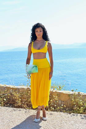 Le Bonheur By Jacquemus Photocall FC Manon Meret attends the Le Bonheur By Jacquemus photocall at Phare de la Pietra, Corsica on June 29, 2026 in L Ile-Rousse, France.. Photo by Franck Castel ABACAPRESS.COM Corsica France  Copyright: xCastelxFranck ABACAx
