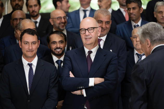 Roland Lescure, Minister of the Economy, Finance, and Industrial, Energy, and Digital Sovereignty, during a meeting between the French president and the Sultan of Oman in Paris, France, on June 29, 2026 Grégoire Campione Pool Bestimage French President Emmanuel Macron and Oman’s Sultan Haitham bin Tarik pose during a meeting with business leaders in Paris, France, on June 29, 2026 Paris, France  Copyright: xGrÃ goirexCampione Pool BestimagexGrÃ goirexCampione Pool Bestimagex