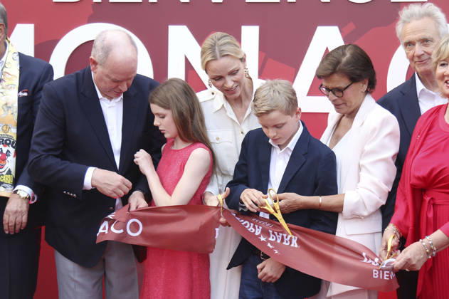 Albert II. Fürst von Monaco, Prinzessin Gabriella von Monaco, Charlene Fürstin von Monaco, Erbprinz Jacques von Monaco und Stephanie von Monaco bei der Einweihung des Themenbereichs Monaco im Europa-Park. Rust, 29.06.2026