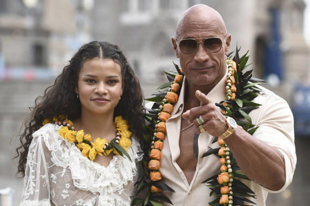 Catherine Laga aia und Dwayne Johnson beim Photocall zur Eröffnung der Moana Experience im Potters Fields park. London, 30.06.2026