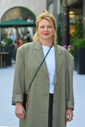 Joerdis TRIEBEL (Schauspielerin), Einzelbild,angeschnittenes Einzelmotiv,Halbfigur,halbe Figur, ZDF Empfang Get Together Orange Hour in H ugo s Bar anlaesslich Filmfest Muenchen am 30.06.2026.