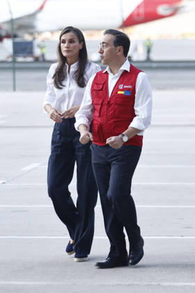 Queen Letizia bids farewell to the AECID emergency medical team heading to Venezuela to assist those affected by the earthquakes. Queen Letizia and the Minister of Foreign Affairs, José Manuel Albares, bid farewell to the AECID emergency medical team heading to Venezuela to assist those affected by the earthquakes, on July 1, 2026, in Madrid, Spain. QUEEN LETIZIA EARTHQUAKES VENEZUELA MEDICAL TEAM JULY 1, 2026 Antonio Gutié Madrid Madrid, Spain  Copyright: xAntonioxGutiÃ rrezx 7634882