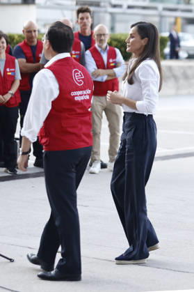 Queen Letizia bids farewell to the AECID emergency medical team traveling to Venezuela to assist those affected by the earthquakes. Queen Letizia and the Minister of Foreign Affairs, José Manuel Albares, bid farewell to the AECID emergency medical team heading to Venezuela to assist those affected by the earthquakes, on July 1, 2026, in Madrid, Spain. QUEEN LETIZIA EARTHQUAKES VENEZUELA MEDICAL TEAM JULY 1, 2026 Antonio Gutié Madrid Madrid, Spain  Copyright: xAntonioxGutiÃ rrezx 7634883