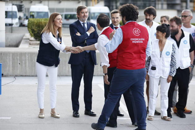 The Queen bids farewell to the AECID emergency medical team heading to Venezuela to assist those affected by the earthquakes. The Minister of Foreign Affairs, José Manuel Albares, bids farewell to the AECID emergency medical team heading to Venezuela to assist earthquake victims, on July 1, 2026, in Madrid, Spain QUEEN LETIZIA EARTHQUAKES VENEZUELA MEDICAL TEAM JULY 1, 2026 Antonio Gutié Madrid Madrid, Spain  Copyright: xAntonioxGutiÃ rrezx 7634889