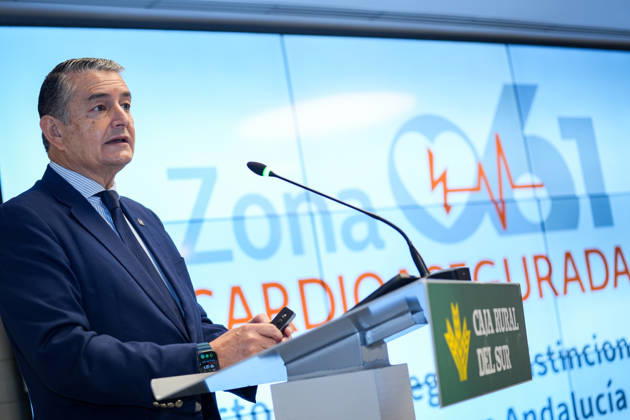 Awards Ceremony in Seville for Cardio-Safe Zones Designations Granted to Pharmacies as Part of the Numaplus Project The Acting Regional Minister of Health, the Presidency, and Emergencies, Antonio Sanz, speaks at the ceremony to present cardio-safe zone certifications to pharmacies as part of the Numaplus project. July 1, 2026, in Seville, Andalusia, Spain. JULY 1, 2026. María José Ló. Seville, Andalusia, Spain Seville, Andalusia, Spain Spain Copyright: xMariaxJosà xLopezx 7635159