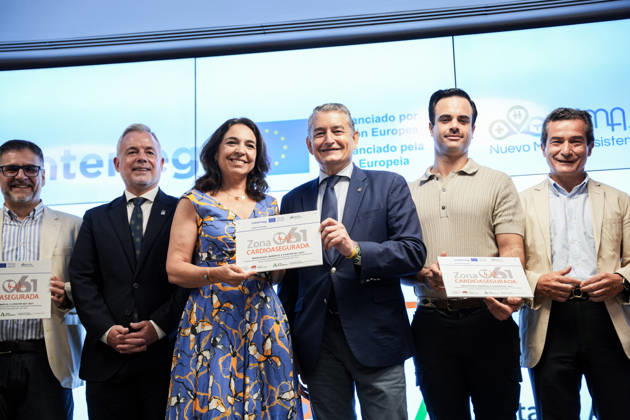Awards Ceremony in Seville for Cardio-Safe Zones Designations Granted to Pharmacies as Part of the Numaplus Project The Acting Regional Minister of Health, the Presidency, and Emergencies, Antonio Sanz 4i, participates in the ceremony to award cardio-safe zone certifications to pharmacies as part of the Numaplus project. July 1, 2026, in Seville, Andalusia, Spain. JULY 1, 2026. María José Ló. Seville, Andalusia, Spain. Seville, Andalusia, Spain. Spain Copyright: xMariaxJosà xLopezx 7635175