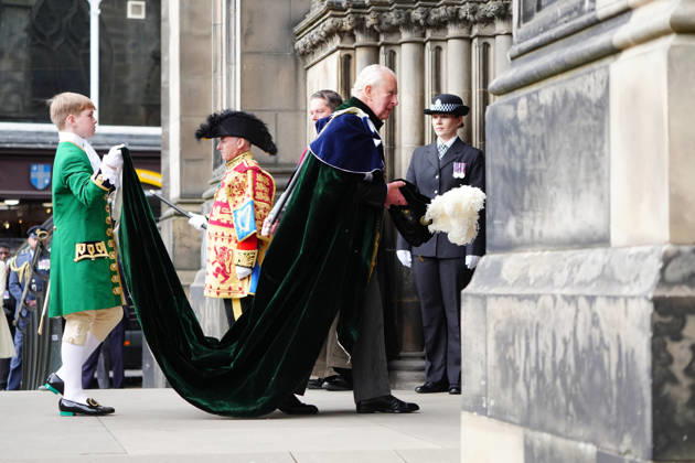 . 01 07 2026. Edinburgh, United Kingdom. King Charles III, Queen Camilla, Prince William and Prince Edward at the Thistle Service at St Giles Cathedral in Edinburgh, Scotland, United Kingdom  xPoolx xi-Imagesx IIM-26877-0002