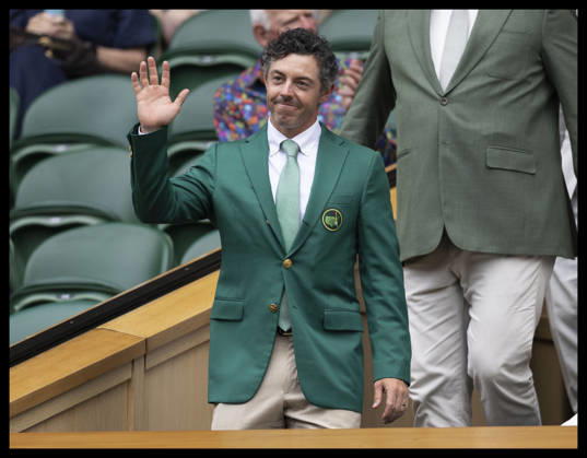 . 01 07 2026. London, United Kingdom. Golfer Rory McIIroy arriving in the Royal Box on day three of the Wimbledon Tennis Championships in London.  xStephenxLockx xi-Imagesx IIM-26874-0035