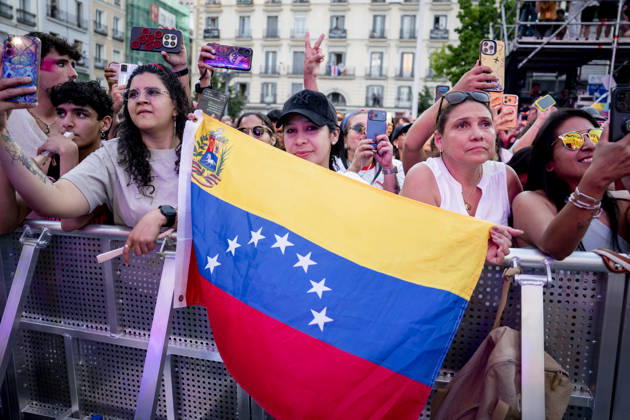 MADO 2026 Opening Ceremony Attendees at the Madrid Pride 2026 (MADO 2026) opening ceremony in Pedro Zerolo Square on July 1, 2026, in Madrid, Spain. The official opening will once again be led by La Plexy, a familiar face on Madrid’s nightlife scene. Alongside the master of ceremonies, the LGBTI film festival opening address will be hosted by Cayetana Guillén Cuervo, while Kany García will serve as the keynote speaker for Latino Pride on July 1, 2026, in Madrid, Spain.  Copyright: xA.xPÃ rezxMecax 7636995
