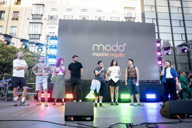 Opening Ceremony of MADO 2026: Fernando González Molina, Zack Gómez Rolls, Patricia Ortega, Fernando Guallar, Afioco Gnecco, Herminia Loh, Silver Chicón, and Ian de la Rosa during the opening ceremony of Madrid Pride 2026 (MADO 2026), in Pedro Zerolo Square, on July 1, 2026, in Madrid, Spain. The official opening will once again be led by La Plexy, a familiar face on Madrid’s nightlife scene. Alongside the master of ceremonies, the LGBTI film opening ceremony will be hosted by Cayetana Guillén Cuervo, while Kany García will serve as the host of the Latino Pride opening ceremony on July 1, 2026, in Madrid, Spain. Copyright: xA.xPÃ rezxMecax 7636999