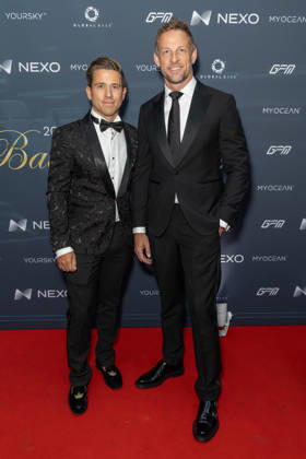 Nexo Grand Prix Ball in London, UK - 01 Jul 2026 (L-R), British Entrepreneur and the Grand Prix Ball Creator, Jonny Dodge and Jenson Button attend the Nexo Grand Prix Ball at The Peninsula Hotel, London. London United Kingdom Copyright: xPhilxLewisx xSOPAxImagesx JonnyDodgeJensonButton-9782