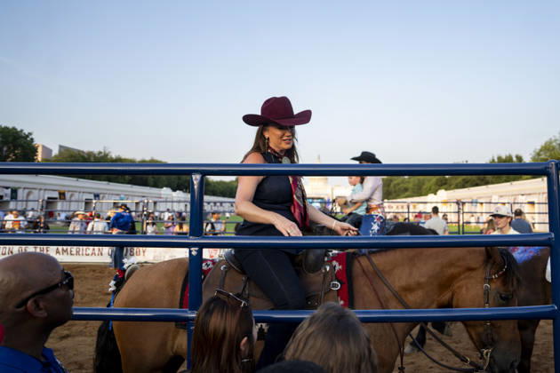 Secretary of Agriculture Brooke Rollins talks to attendees after Rodeo 250 at the Great American State Fair on the National Mall in Washington, DC on Wednesday, July 1, 2026. The Freedom 250-backed Great American State Fair celebrating the 250th anniversary of the United States runs through July 10th. WAP20260701519 BONNIExCASH