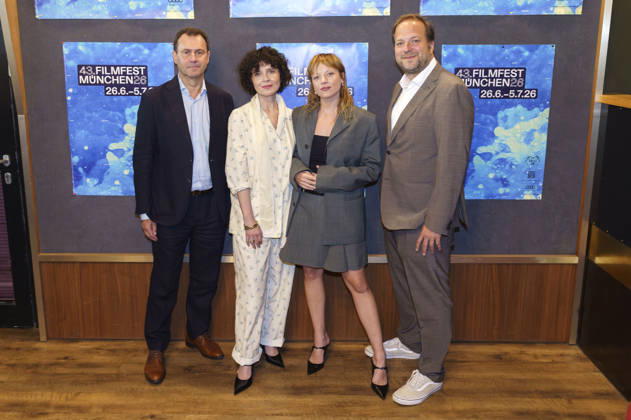 Fabien Arseguel, Marie Kreutzer, Jella Haase und Alexander Glehr bei der Premiere des Kinofilms Gentle Monster auf dem 43. Filmfest München 2026 im Rio Filmpalast. München, 01.07.2026