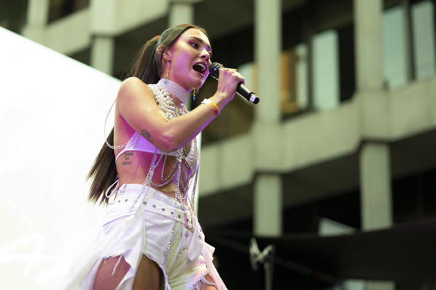 July 2, 2026, Madrid, Spain: The singer Klimax Nos performs during the MADO 2026 Festival, in the Plaza de las Reinas in Madrid. Madrid Spain - ZUMAs197 20260702_aaa_s197_067 Copyright: xAtilanoxGarciax