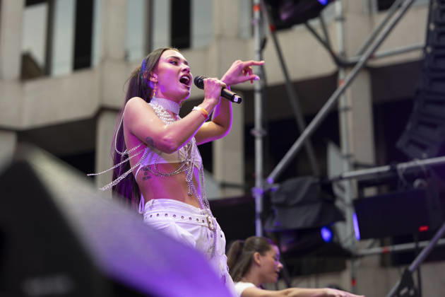 July 2, 2026, Madrid, Spain: The singer Klimax Nos performs during the MADO 2026 Festival, in the Plaza de las Reinas in Madrid. Madrid Spain - ZUMAs197 20260702_aaa_s197_071 Copyright: xAtilanoxGarciax