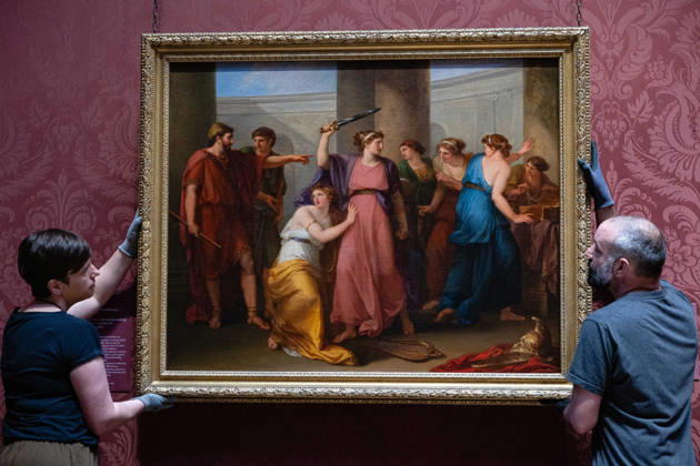 National Gallery Acquires Angelica Kauffmann and Swiss Masters, London, UK 2 July 2026 Angelica Kauffmann s Achilles discovered among the Daughters of Lycomedes, 1787-8, at the National Gallery, London, UK, on 2 July 2026. The work is the first history painting in oils by Kauffmann to enter a UK national collection, and forms part of a gift of three works by Swiss artists from the Barrett Collection., Credit:Pete Speller Avalon  Copyright: xPetexSpellerx xAvalonx 1113947250