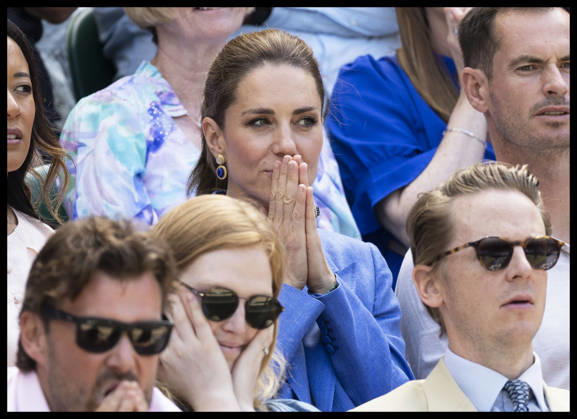 . 02 07 2026. London, United Kingdom. Kate Middleton, the Princess of Wales ,watches the British player Katie Swan lose her match on Court One on day four of the Wimbledon Tennis Championships in London.  xStephenxLockx xi-Imagesx IIM-26878-0050